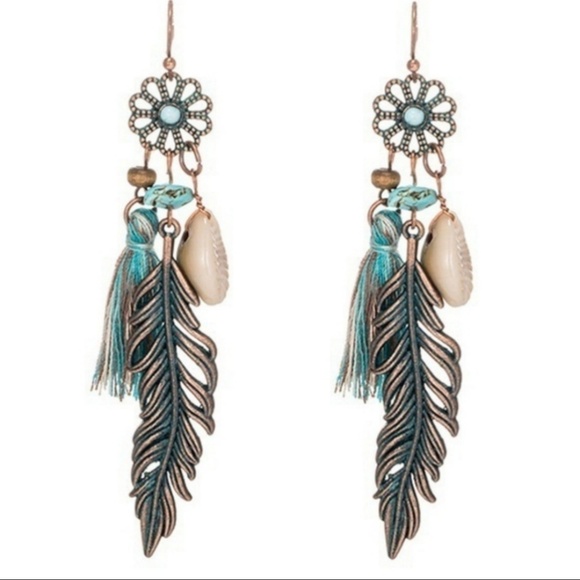 Bohemian Style Fringed Earrings - Picture 3 of 4